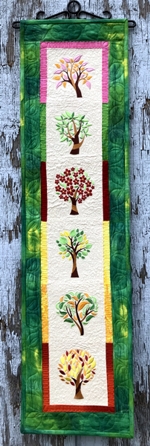 Trees in Season Quilted Bell Pull