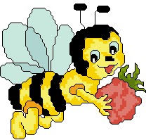 Bee with Strawberry
