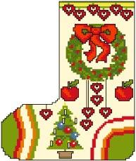 Christmas Stocking with Wreath Christmas Stocking with Wreath