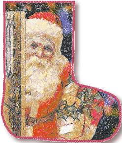 Christmas Stocking with Santa II Christmas Stocking with Santa II