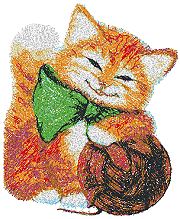 Cat with a Green Bow Cat with a Green Bow