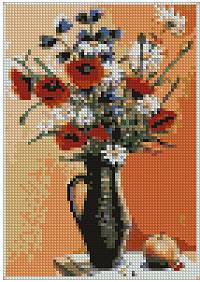 Poppies and Daisies in a Vase Poppies and Daisies in a Vase