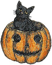 Cat in Jack-O-Lantern Cat in Jack-O-Lantern