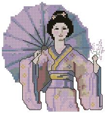 Geisha with Parasol