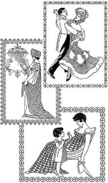 Regency Ladies Blackwork Set