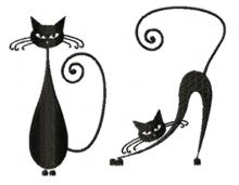 Whimsical Cat Silhouette Set III