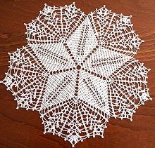FSL Crochet Feathered Star Doily