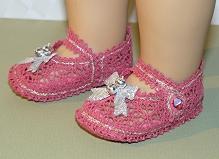 FSL Battenberg Lace Mary Jane Shoes in the Hoop for 18-inch Dolls