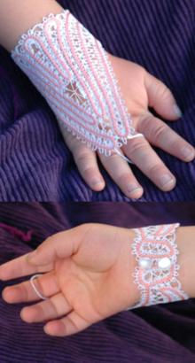 FSL Battenberg Fingerless Lace Gloves for a Girl