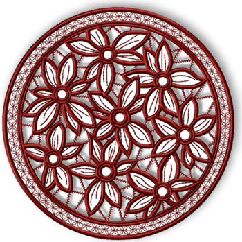 Cutwork Lace Flower Bed Doily