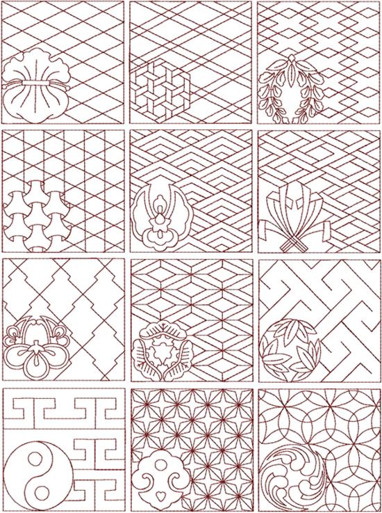 Free Printable Sashiko Patterns Printable Blank World