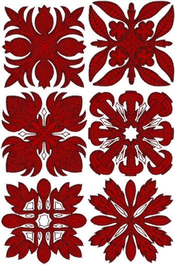 Hawaiian Motif Applique Set II