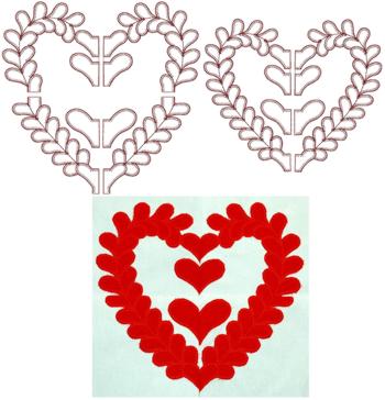 Baltimore Quilt: Heart of Hearts Applique