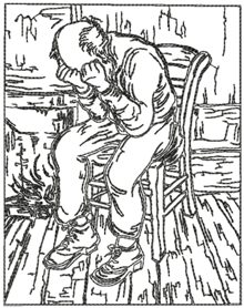 Old Man in Sorrow by Vincent van Gogh