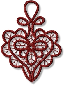 Freestanding Point Lace Heart