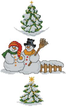 Snowmen and Fir Tree Set Snowmen and Fir Tree Set