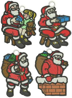 FSL Santa Ornament Set