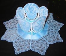 Swan Bowl with Organza Doily