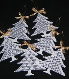 FSL Crochet Christmas Tree Ornament Set