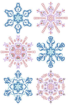 Hearts and Flowers Snowflake Set
