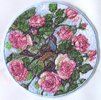 Wickerwork Plate Decorated with Embroidery image 3