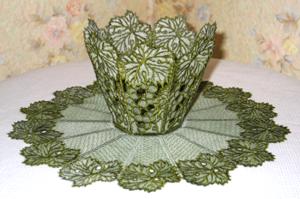 Freestanding Lace Bowl with Applique image 10