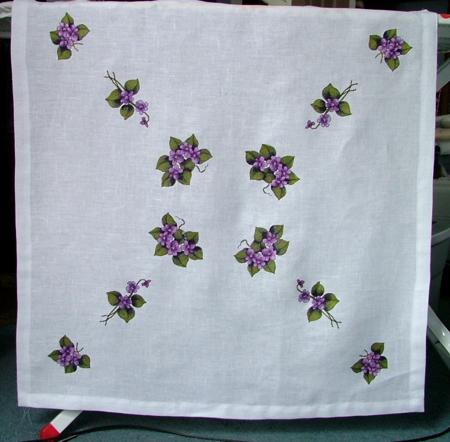 Violet Table Topper and Napkin/Doily image 3