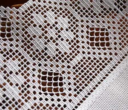 Doily with Geometric Crochet Border Lace image 3