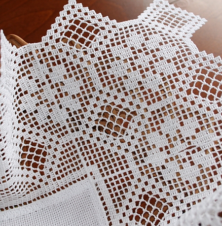 Doily with Geometric Crochet Border Lace image 5