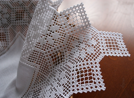 Doily with Geometric Crochet Border Lace image 6