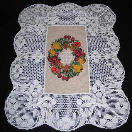 Harvest Doily with Crochet Border Lace image 1