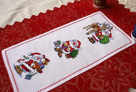 Santa Doily with Crochet Lace image 7