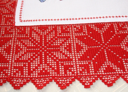 Santa Doily with Crochet Lace image 9