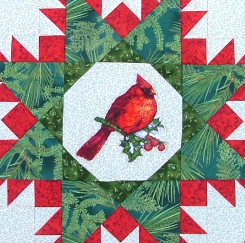 Cardinal Wall Hanging with Machine Embroidery image 4