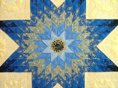 Bethlehem Star Wall Quilt with machine Embroidery image 2