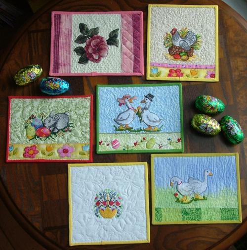 Quilted Greeting Cards with Machine Embroidery image 1