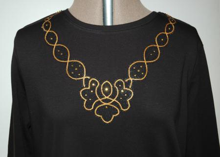 T-Shirt Embellishment with Lace Embroidery image 7