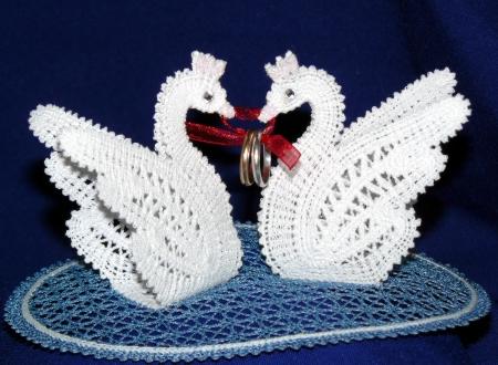FSL Battenberg Swan Lace Ring Bearers image 5