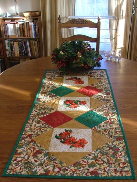 Christmas Poinsettia Table Runner image 18