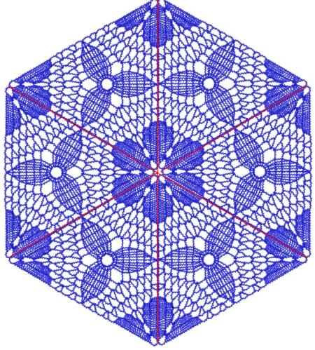 FSL Crochet Triangle Flower Motif image 2