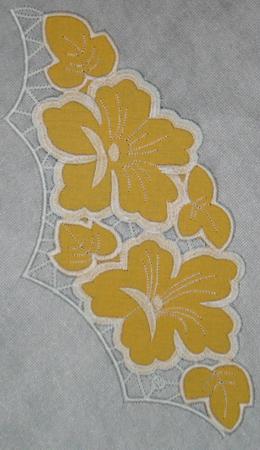 Hibiscus Cutwork Lace Border image 5