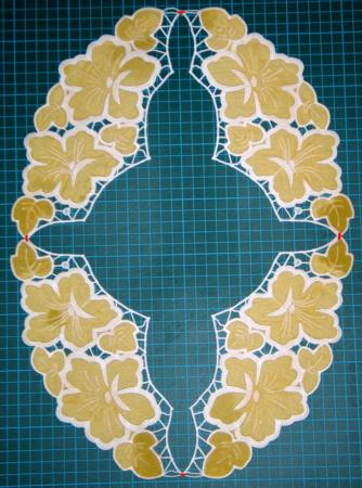 Hibiscus Cutwork Lace Border image 6