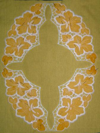 Hibiscus Cutwork Lace Border image 7
