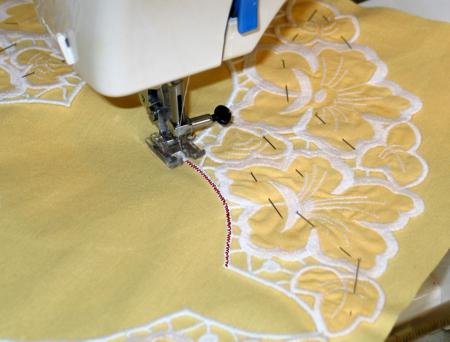 Hibiscus Cutwork Lace Border image 8