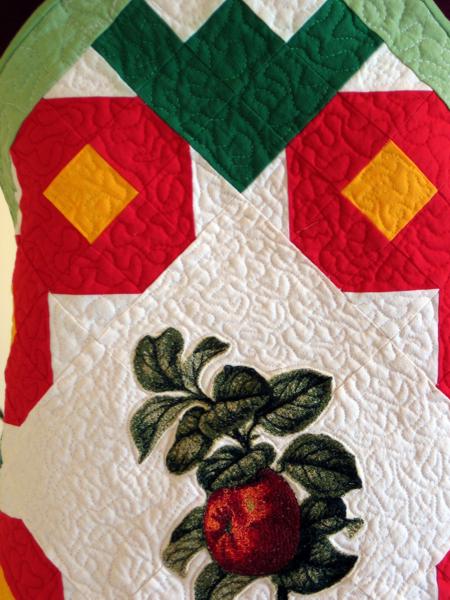 Quilted Apron with Fruit Embroidery image 16