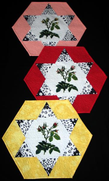 Hexagonal Quilted Place Mats image 1