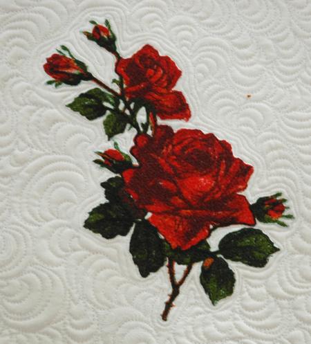 Quilted Tabletopper with Rose Embroidery image 11