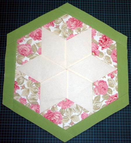 Hexagonal Quilted Table Toppers with Rose Embroidery image 6