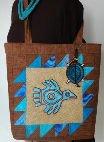 Southwestern Tote with Machine Embroidered Applique image 15