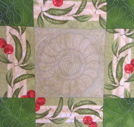 Quilted Table Topper with Fruit Embroidery image 20